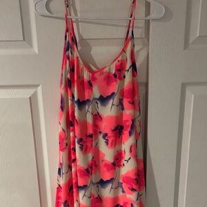 Saks Fifth Avenue Pink and Cream Dress